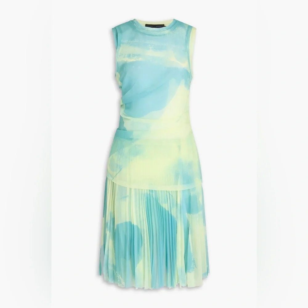 PROENZA SCHOULER Layered printed chiffon dress NWT - Picture 2 of 12